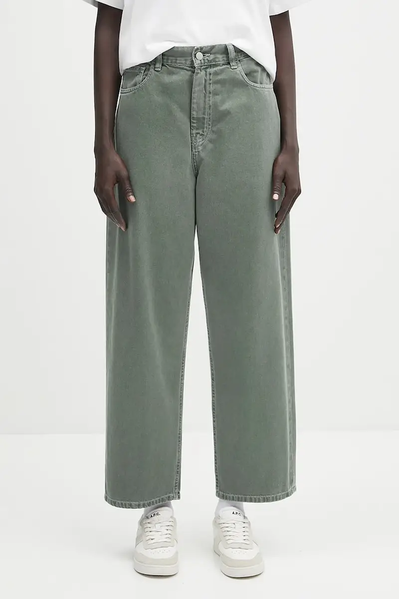 pantaloni in cotone Brandon Pant donna colore verde I034837