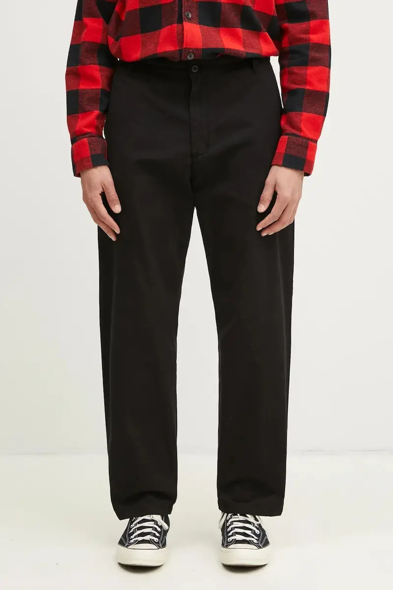 pantaloni in cotone Calder Pant uomo colore nero I033128.89GD