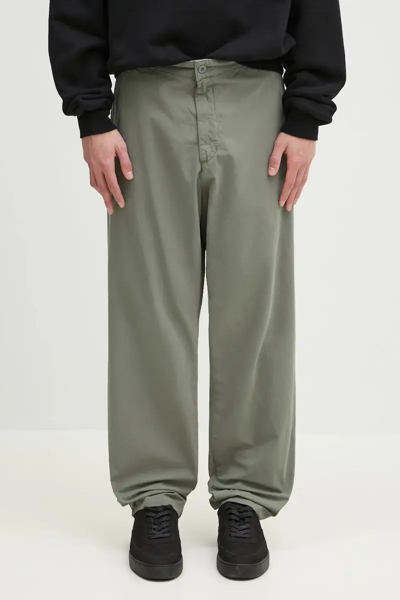 pantaloni in cotone Calder Pant uomo colore verde I033128.1YFGD