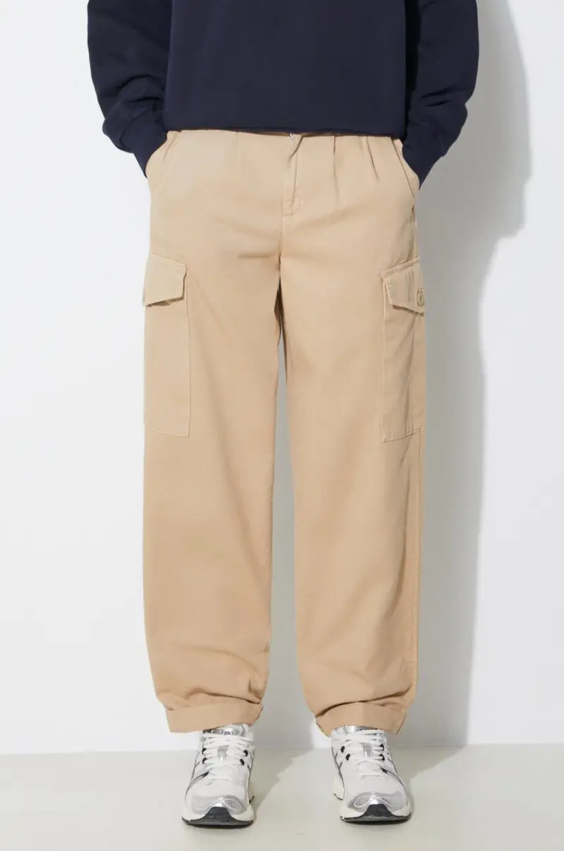 pantaloni in cotone Collins Pant colore beige I029789.1YAGD