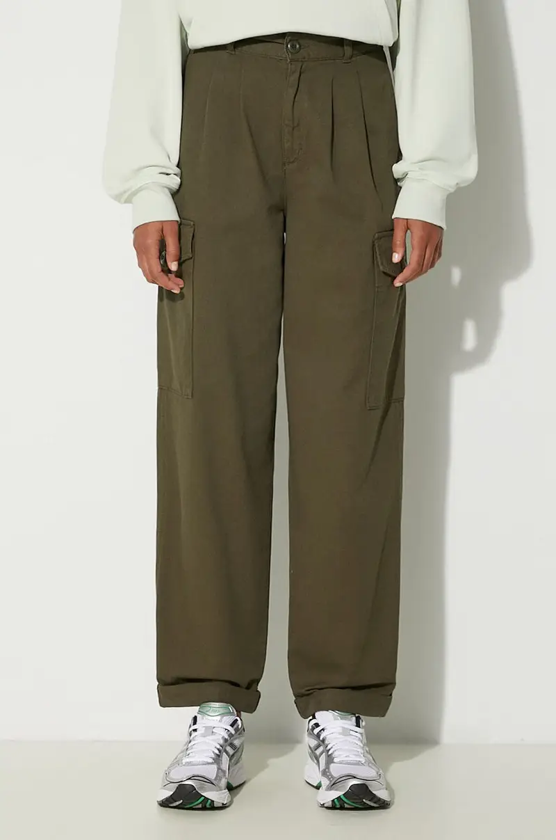 pantaloni in cotone Collins Pant colore verde I029789.666GD