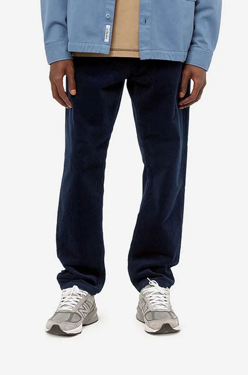 pantaloni in cotone colore blu navy