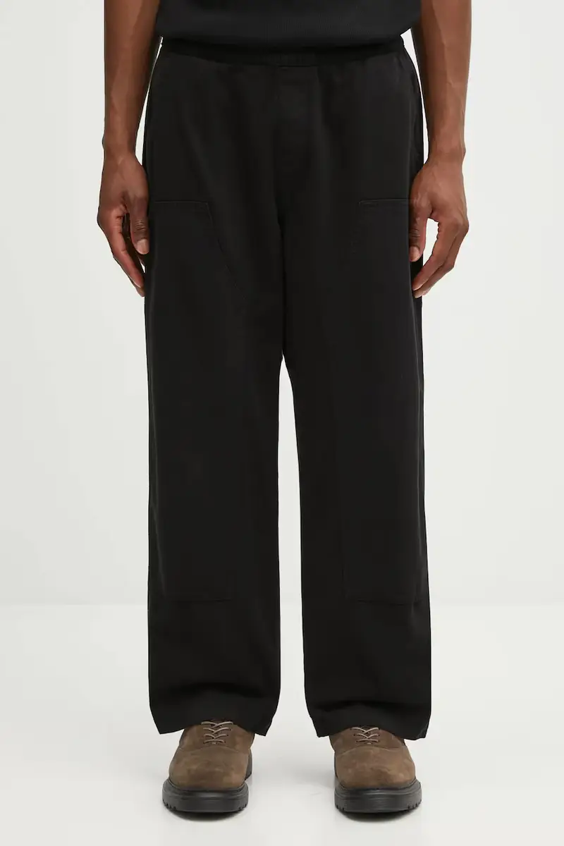 pantaloni in cotone Crawton Pant uomo colore nero I035657.89GD