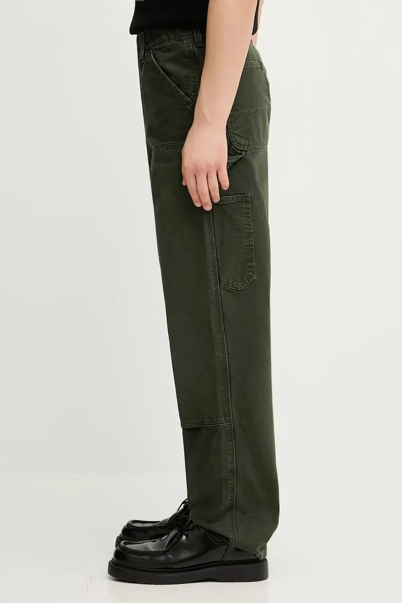 pantaloni in cotone Double Knee Pant colore verde I034796.494O miniatura 2