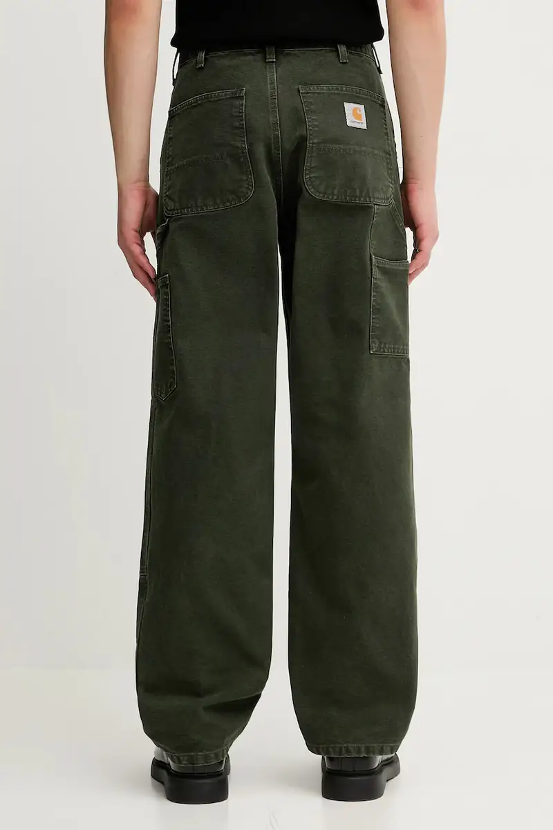 pantaloni in cotone Double Knee Pant colore verde I034796.494O miniatura 3