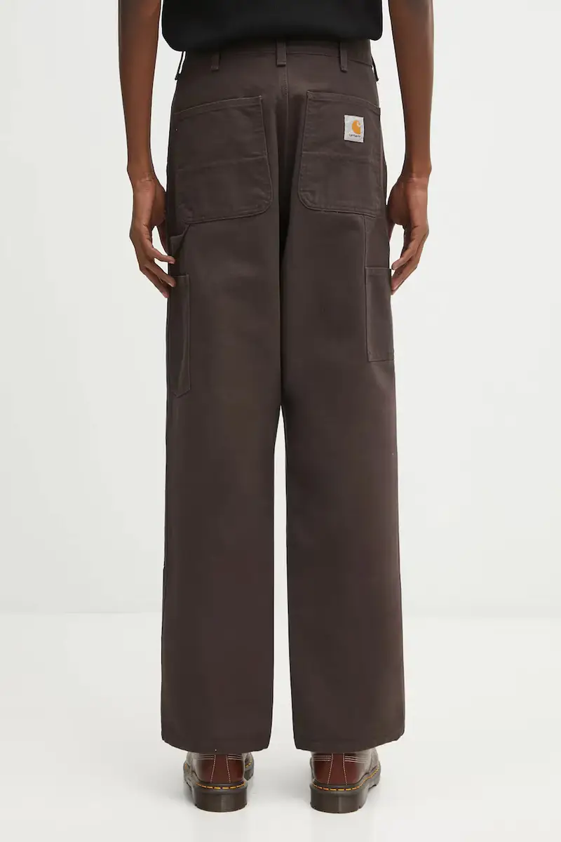 pantaloni in cotone Double Knee Pant uomo colore marrone I031501.4702 miniatura 3