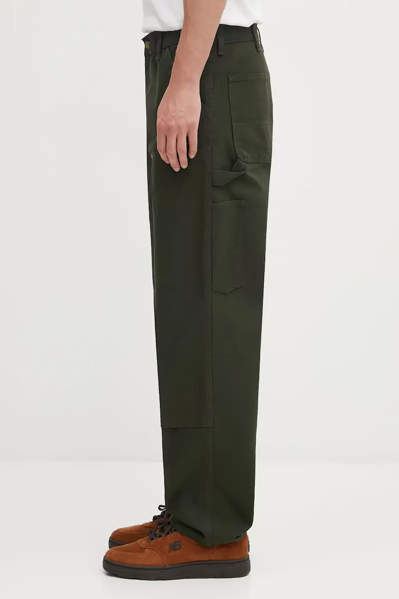 pantaloni in cotone Double Knee Pant uomo colore verde I031501.4902 miniatura 2