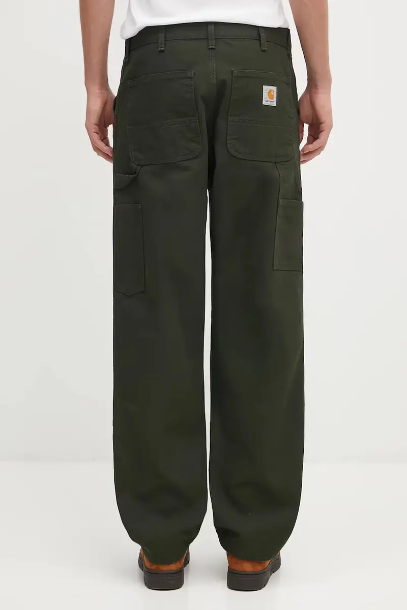 pantaloni in cotone Double Knee Pant uomo colore verde I031501.4902 miniatura 3