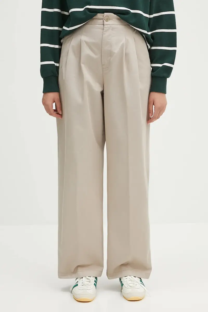 pantaloni in cotone Leola Pant donna colore beige I033147