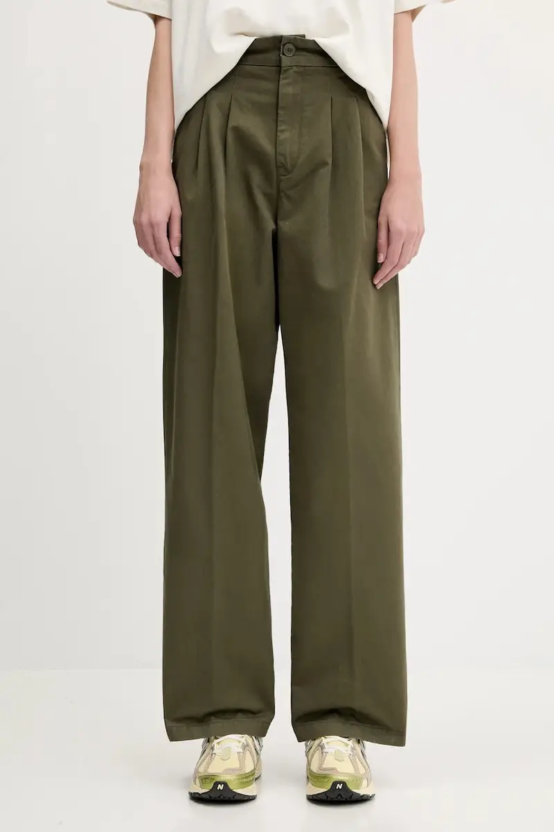 pantaloni in cotone Leola Pant donna colore verde I033147