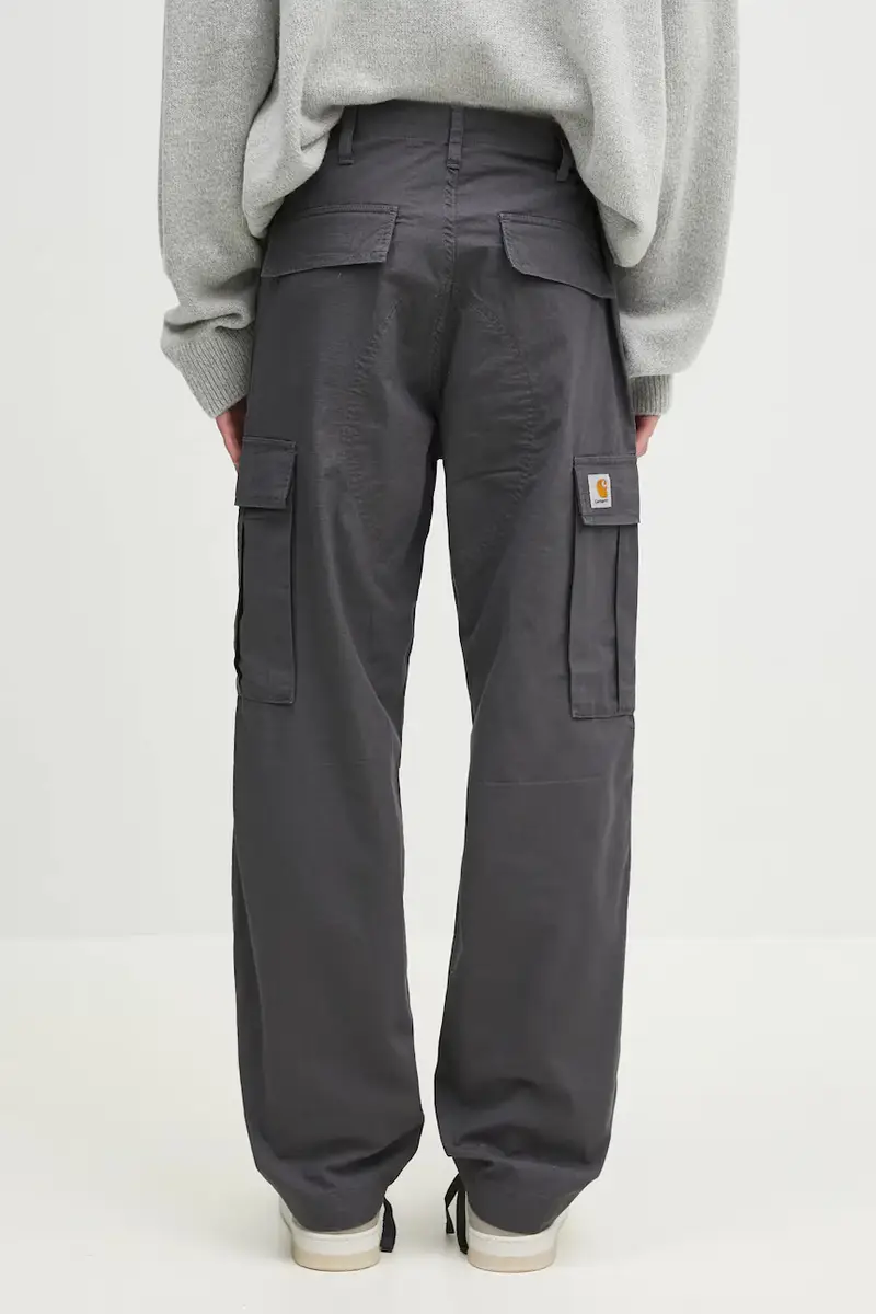 pantaloni in cotone Regular Cargo Pant colore grigio I032467.8702 miniatura 3