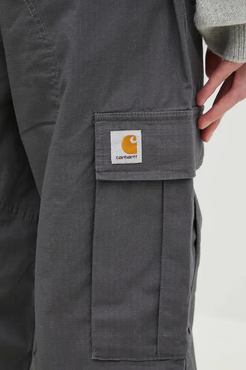pantaloni in cotone Regular Cargo Pant colore grigio I032467.8702 miniatura 4
