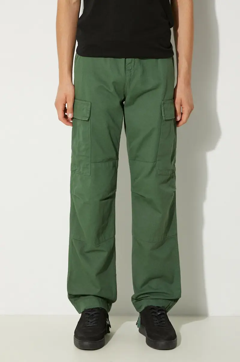 pantaloni in cotone Regular Cargo Pant colore verde I030475.29NGD