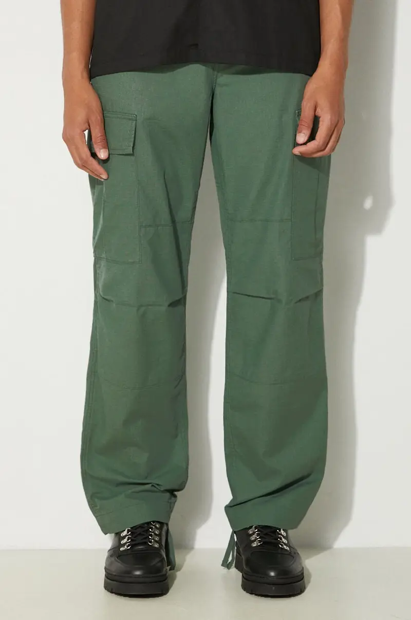 pantaloni in cotone Regular Cargo Pant colore verde I032467.29N02