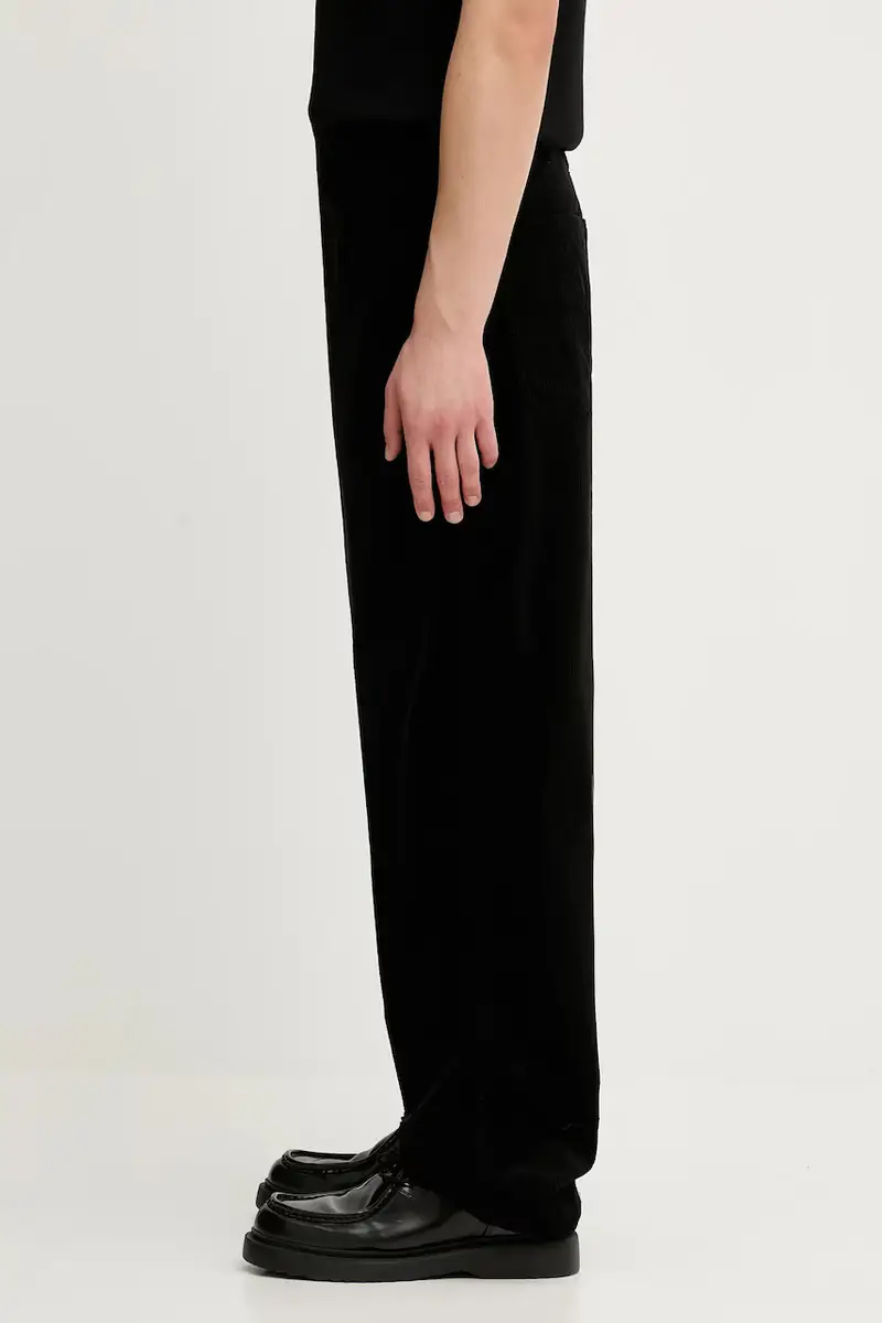 pantaloni in cotone Simple Pant uomo colore nero I027217.8902 miniatura 2