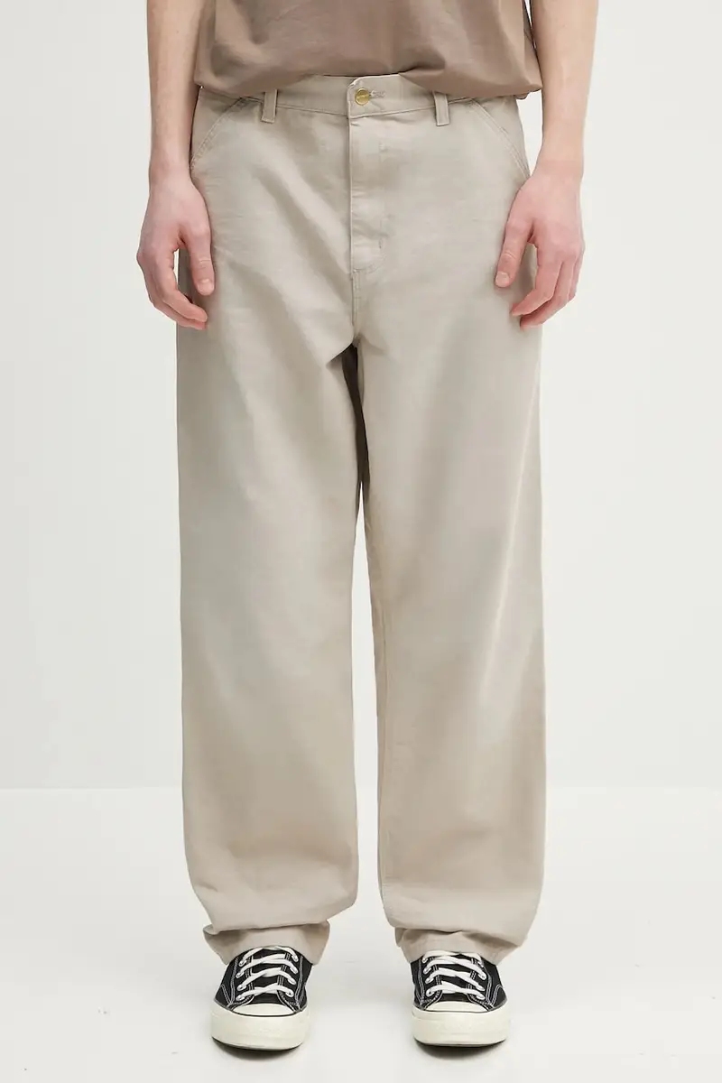 pantaloni in cotone Single Knee Pant colore beige I034798.2OR4O