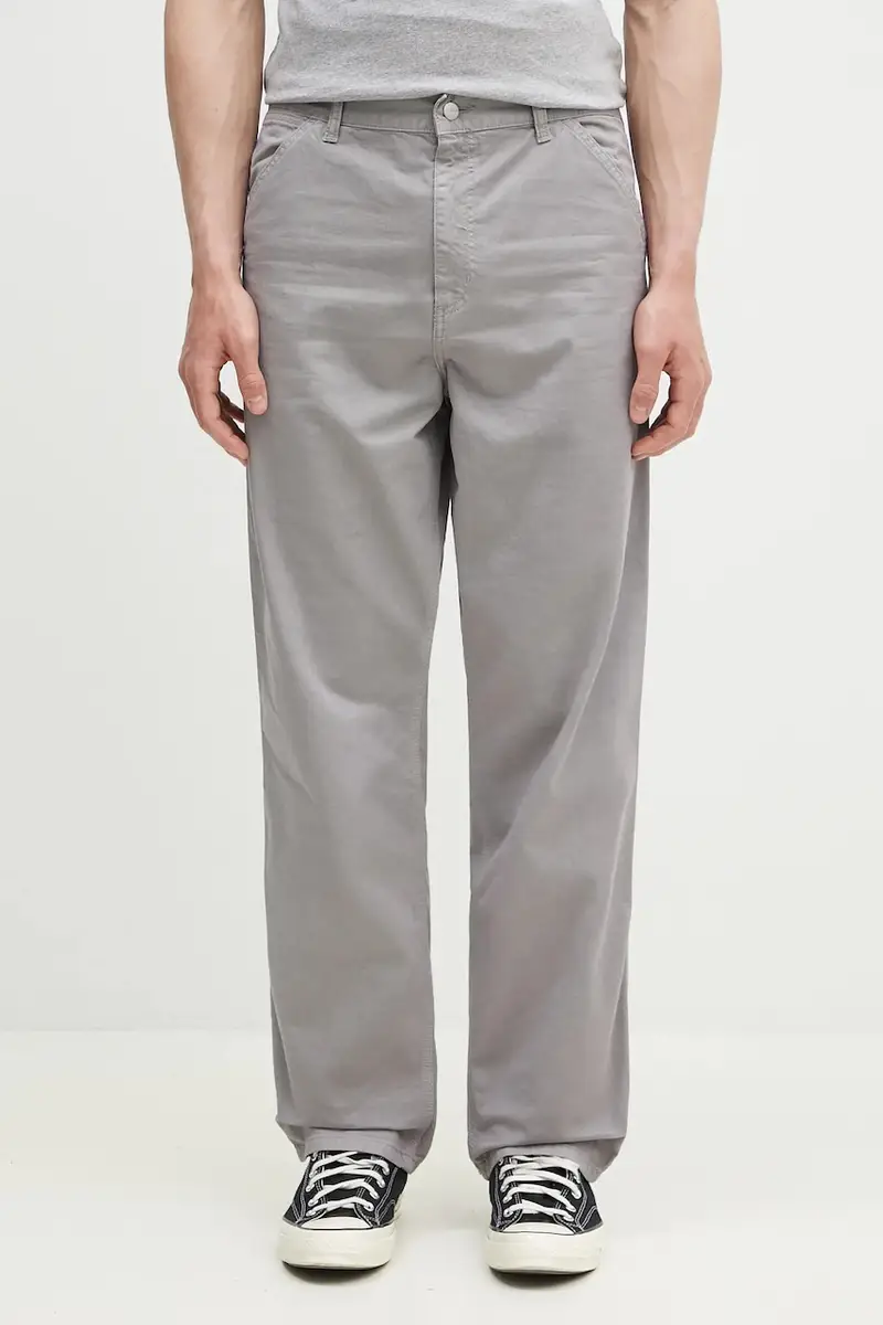 pantaloni in cotone Single Knee Pant uomo colore grigio I031499.2LRGD