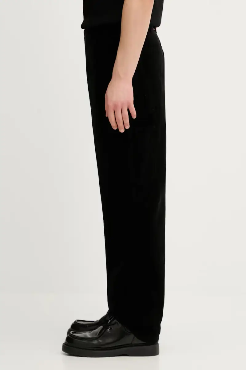 pantaloni in cotone Single Knee Pant uomo colore nero I028627.8902 miniatura 2