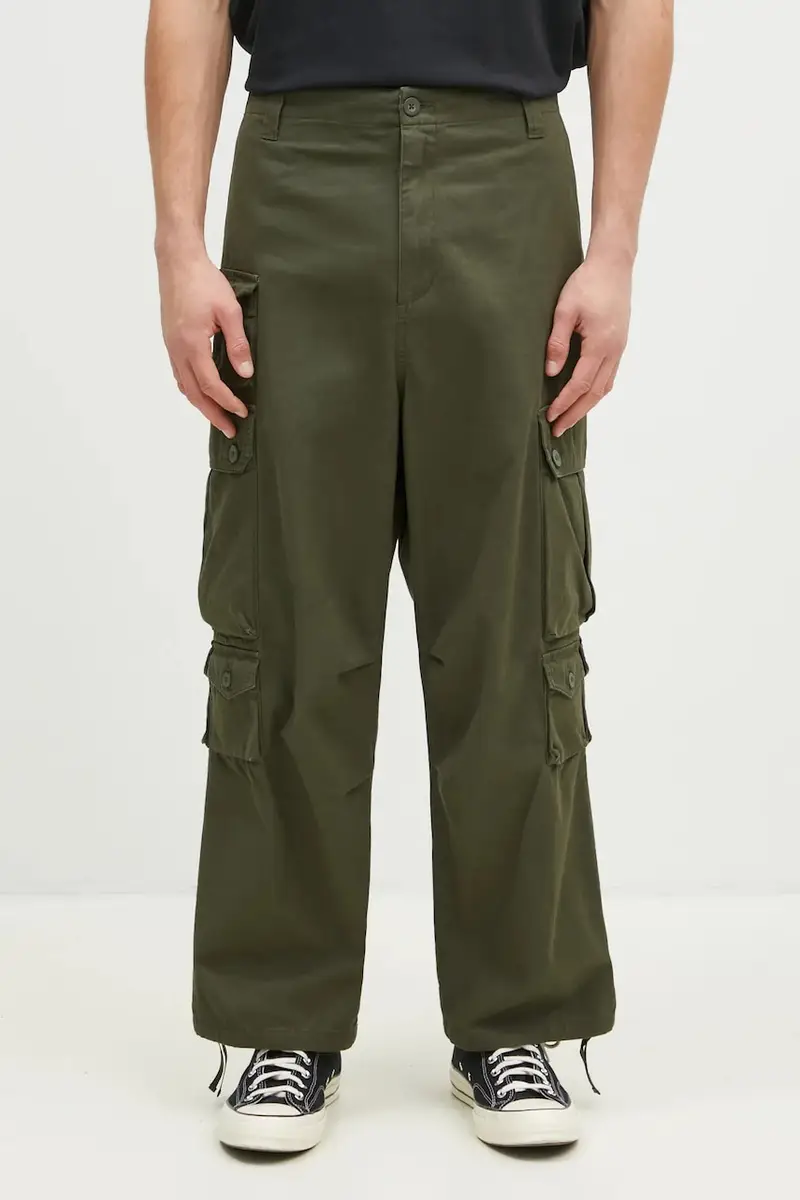 pantaloni in cotone Tracker Pant colore verde I033835.666XX