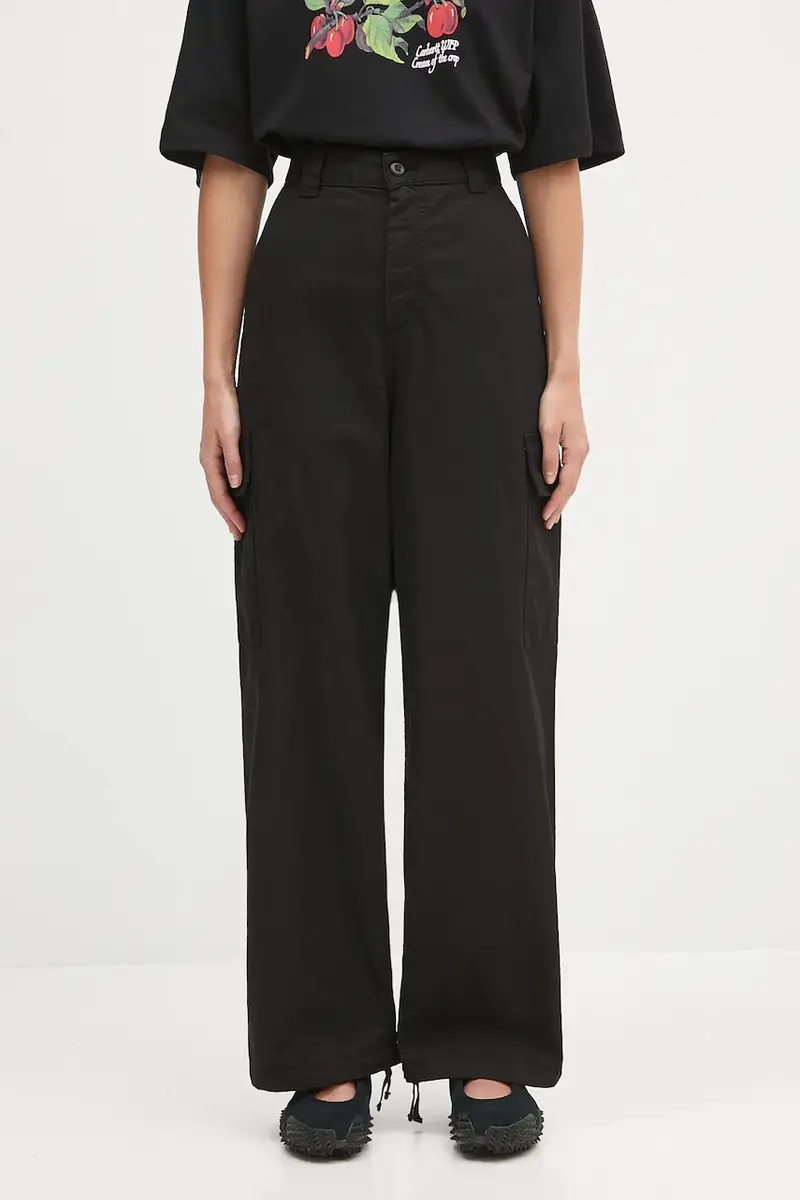 pantaloni in cotone W' Kingston colore nero I035580.89GD