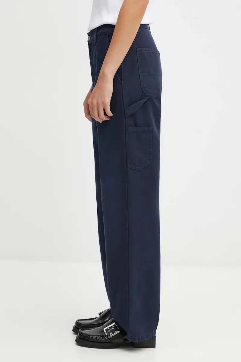 pantaloni in cotone W' Pierce Pant Straight donna colore blu navy I034829.1C4O miniatura 2