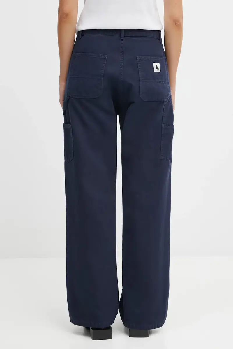 pantaloni in cotone W' Pierce Pant Straight donna colore blu navy I034829.1C4O miniatura 3