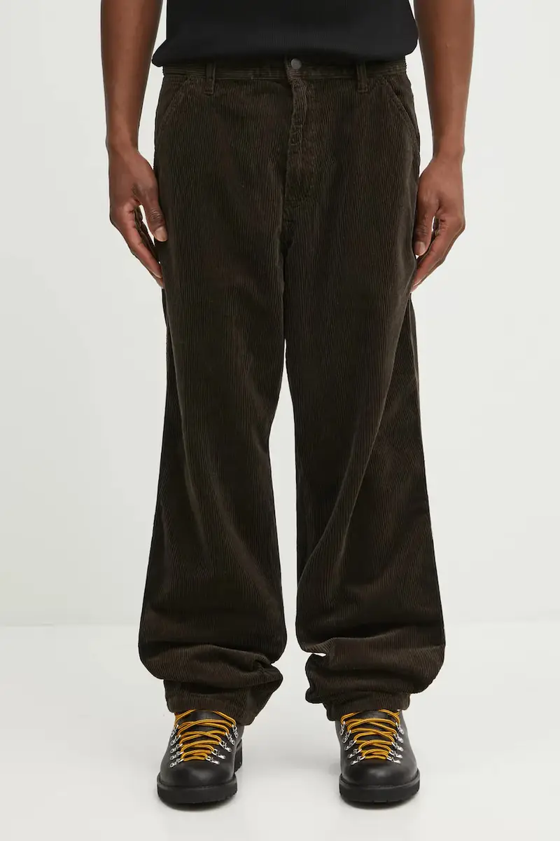 pantaloni in velluto a coste Simple Pant uomo colore verde I027217.4702