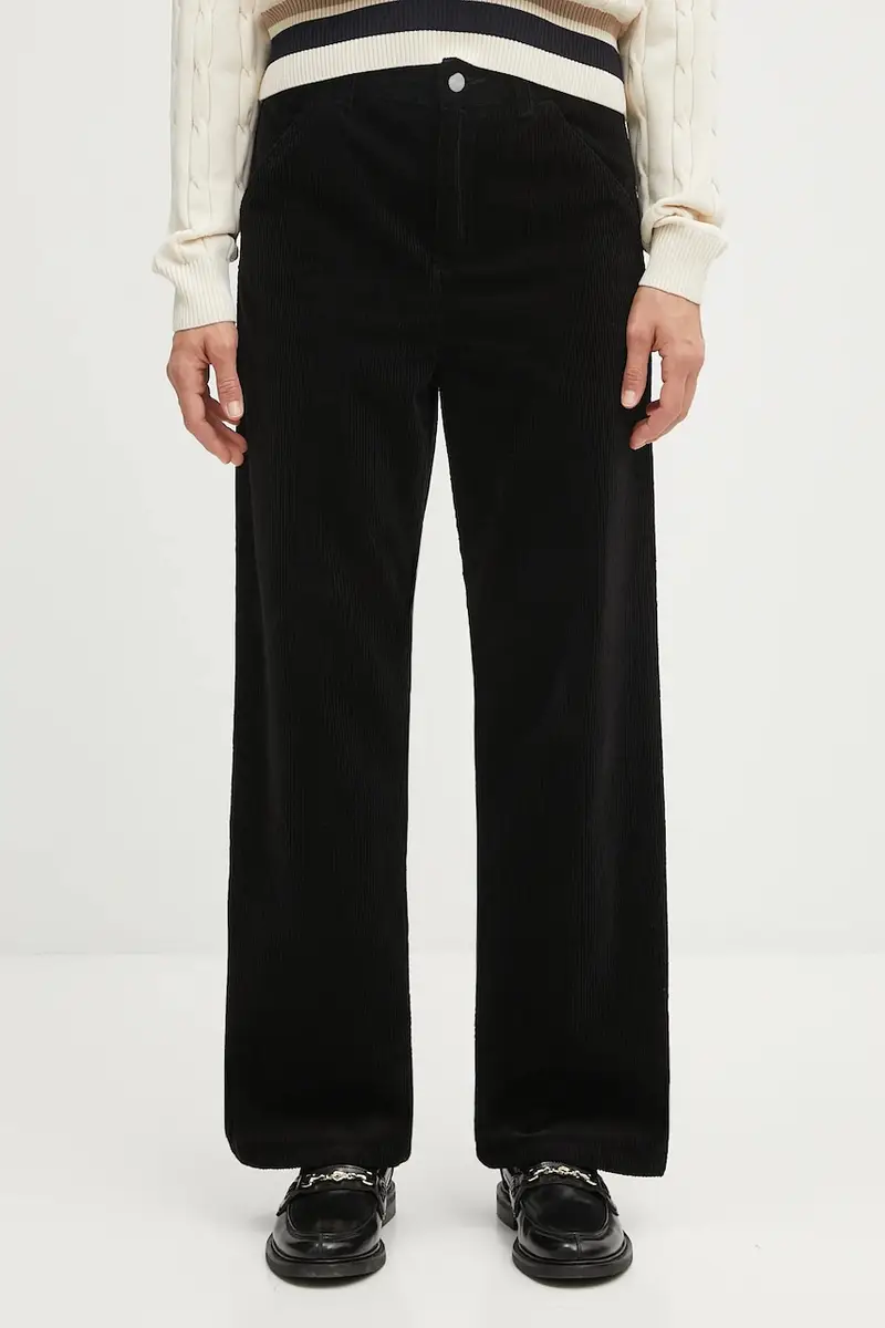 pantaloni in velluto a coste W' Simple Pant donna colore nero I033889.8902