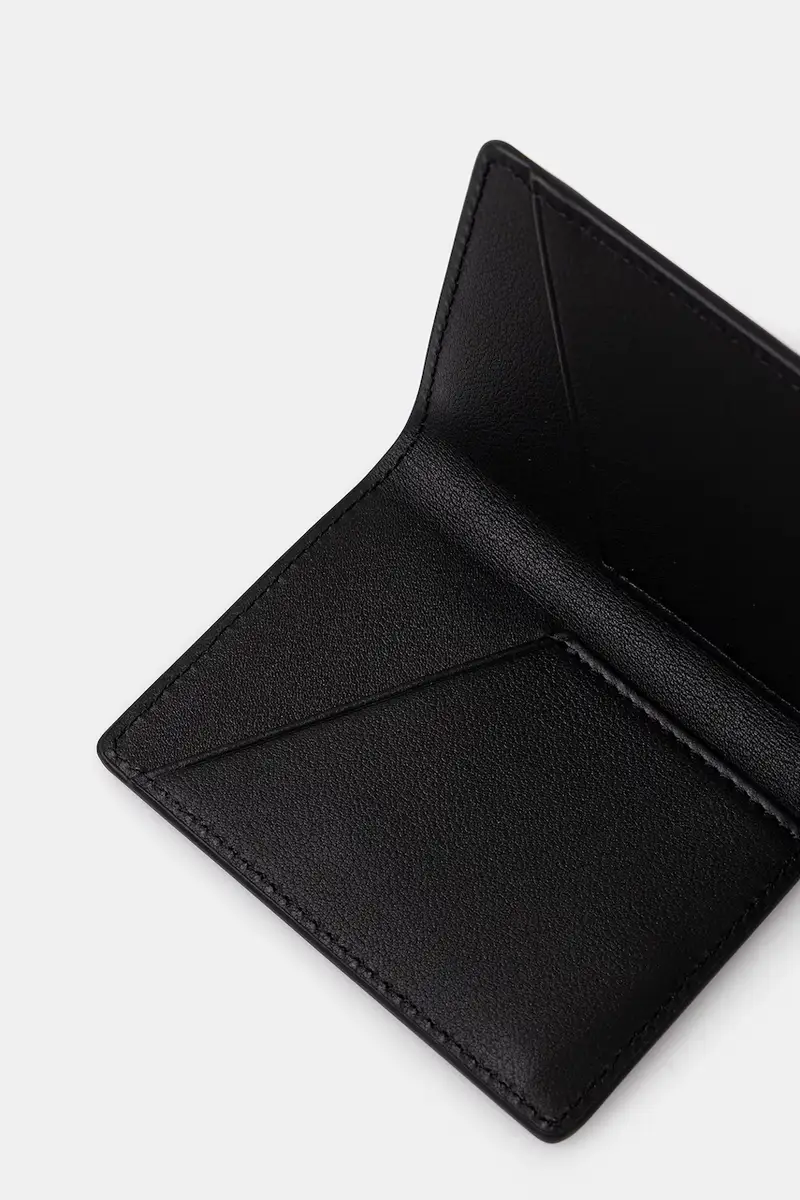 Carhartt Wip Portacarte in Pelle Nero miniatura 3