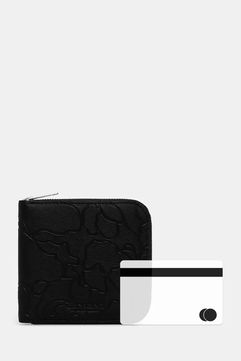 portafoglio in pelle Camo Duck Wallet colore nero I035402.00EXX miniatura 5