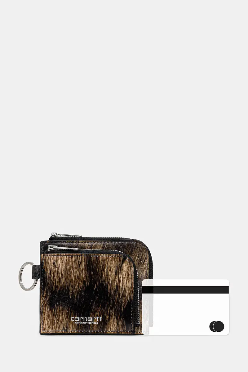 portafoglio in pelle Double Vegas Zip Wallet colore marrone I033802.3BYXX miniatura 3