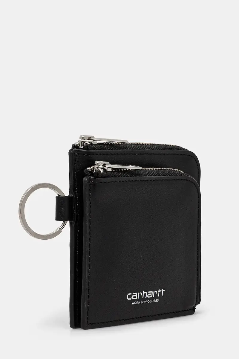 portafoglio in pelle Double Vegas Zip Wallet colore nero I033802 miniatura 2