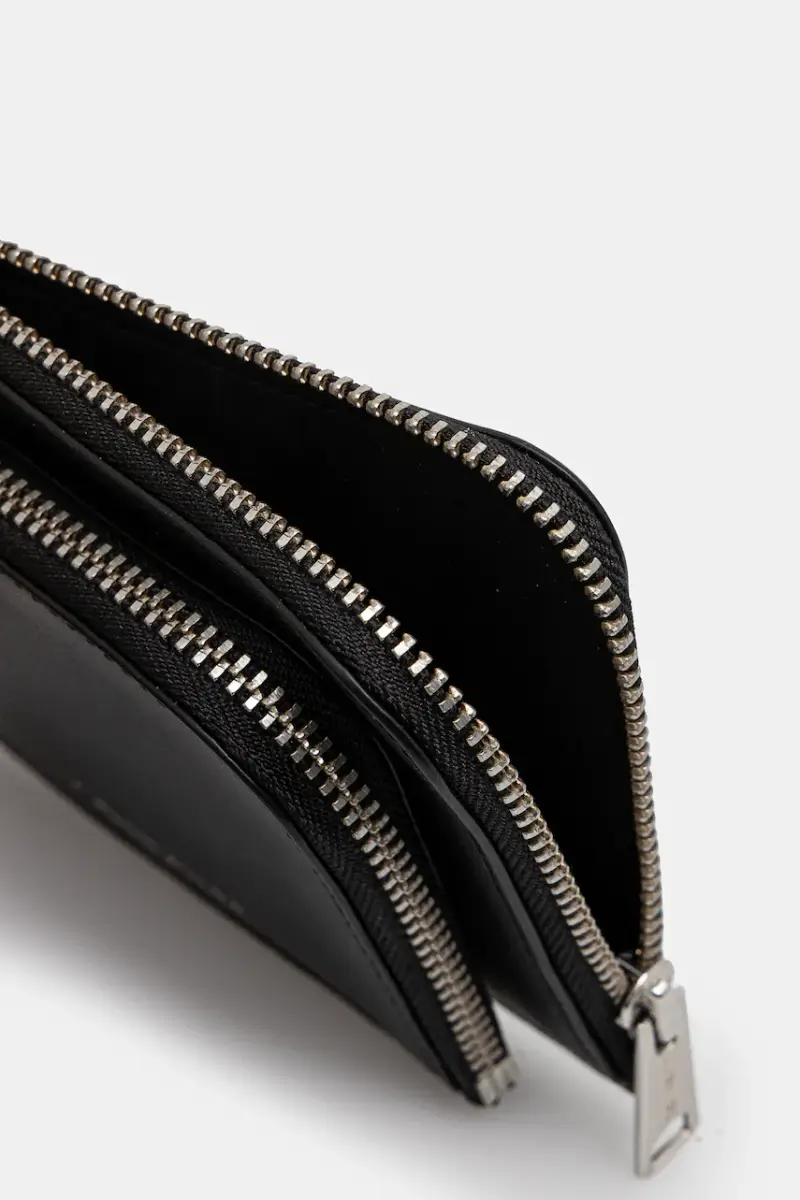 portafoglio in pelle Double Vegas Zip Wallet colore nero I033802 miniatura 4