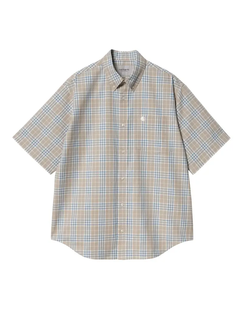 Carhartt Wip S/S Niven check Shirt camicia maniche corte a quadri - Wall / Wax M