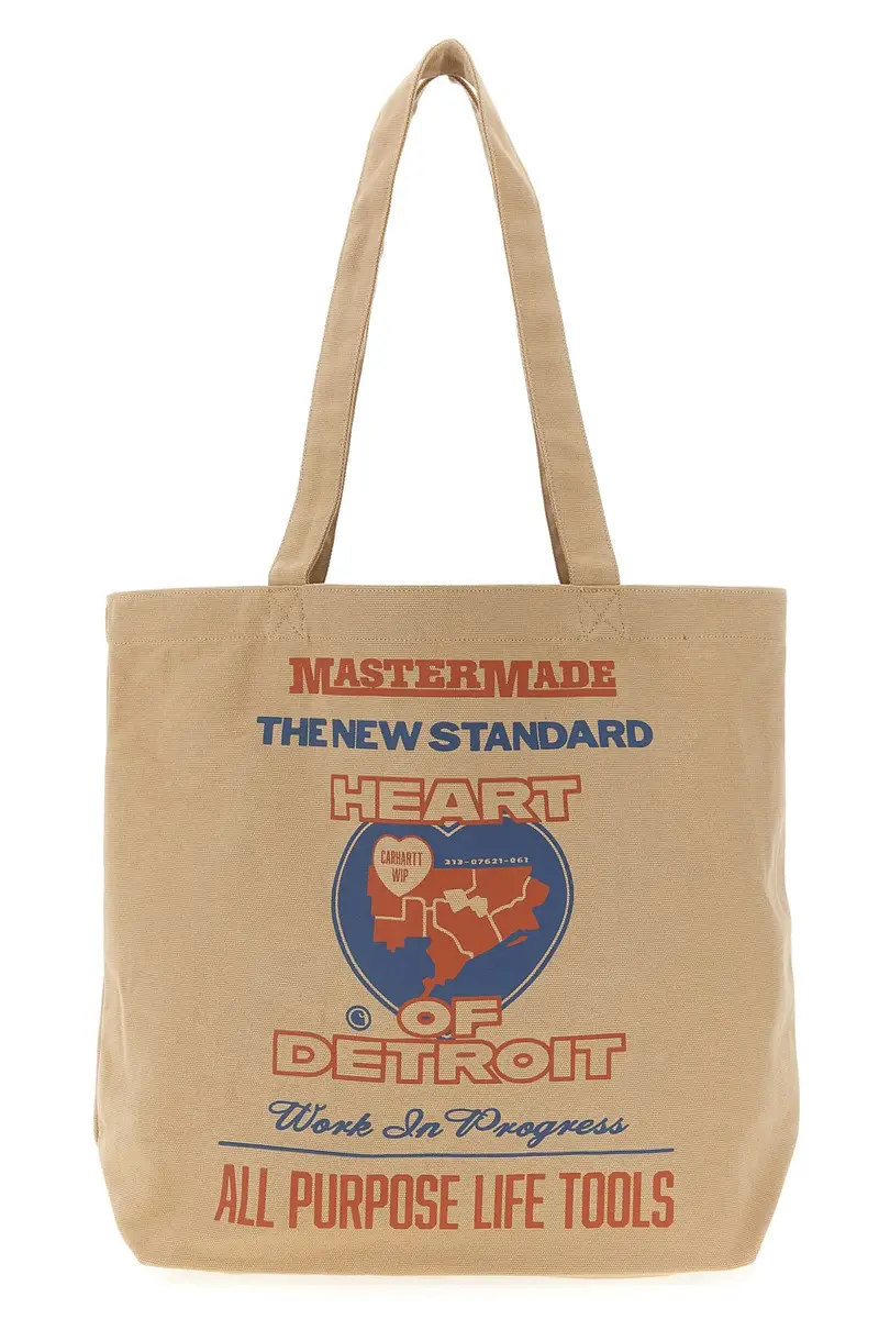 Shopping 'Canvas Graphic Tote' Beige