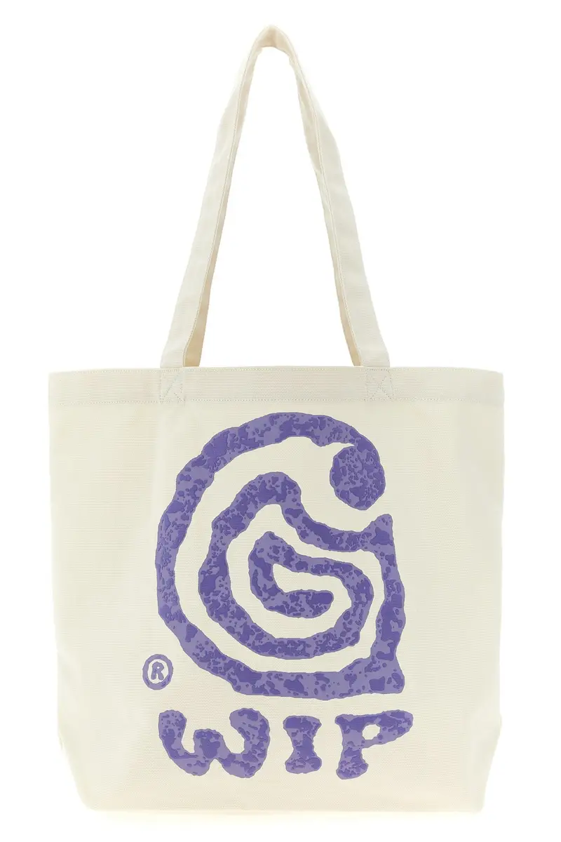 Shopping 'Canvas Graphic Tote' Bianco