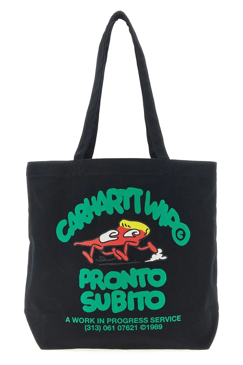 Shopping 'Canvas Graphic Tote' Nero