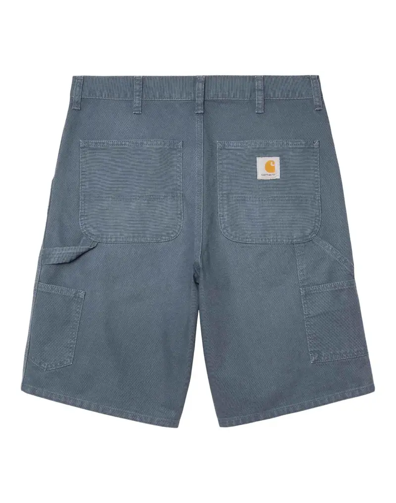 Carhartt Wip Single knee short gamba larga in canvas slavato - Dusky Blue stone washed 30 (44)