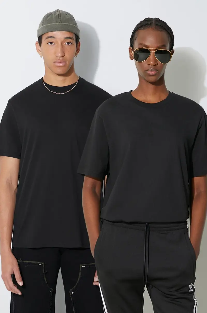 t-shirt in cotone pacco da 2 colore nero