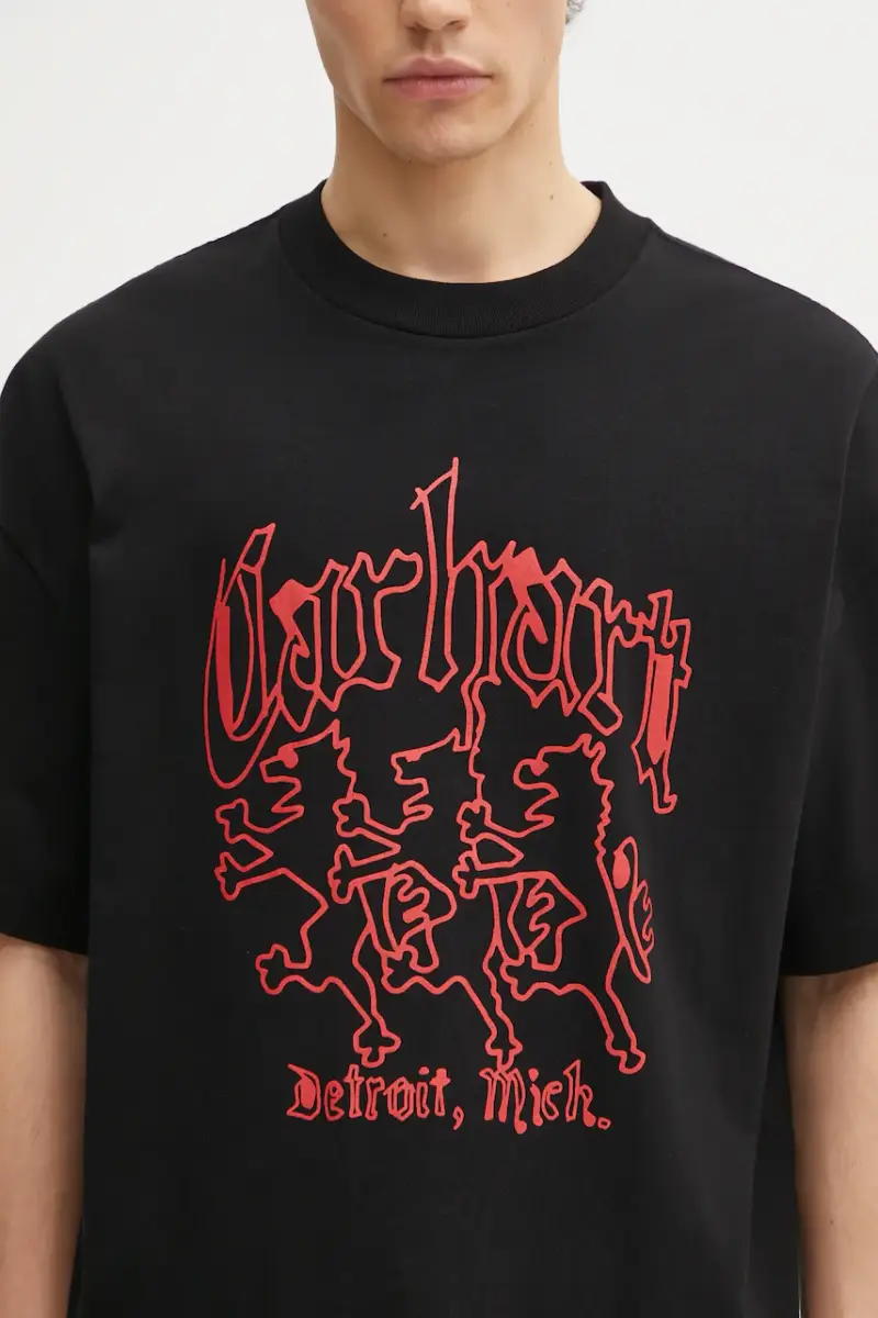 Carhartt WIP T-shirt Uomo Nero 3528153 miniatura 4