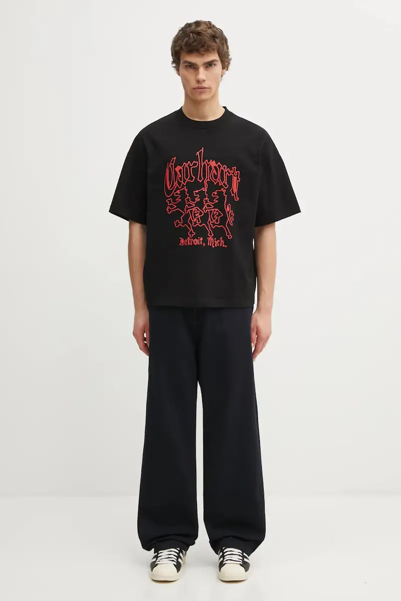 Carhartt WIP T-shirt Uomo Nero 3528153 miniatura 5