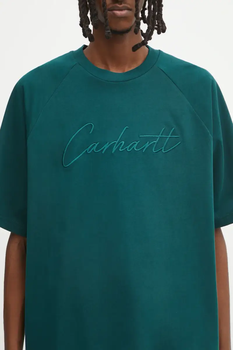 Carhartt WIP T-shirt Uomo Verde 2988512 miniatura 4