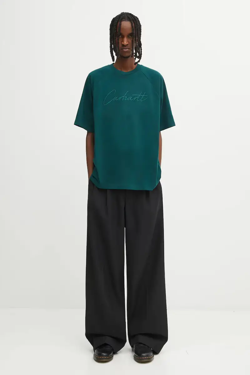 Carhartt WIP T-shirt Uomo Verde 2988512 miniatura 5