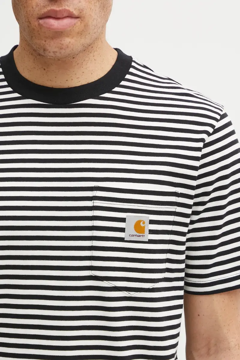 Carhartt WIP T-shirt Uomo Nero 3474225 miniatura 4