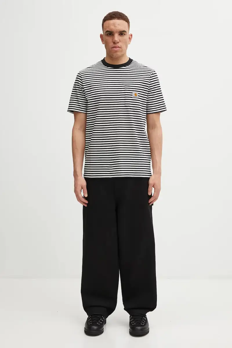 Carhartt WIP T-shirt Uomo Nero 3474225 miniatura 5