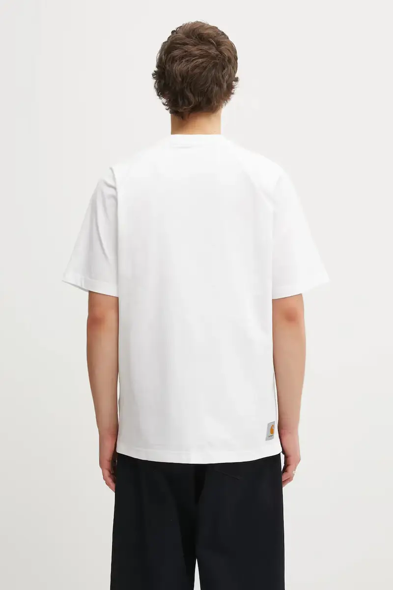 t-shirt in cotone S/S WIP T-Shirt colore bianco con applicazione I034646.2Y2XX miniatura 3