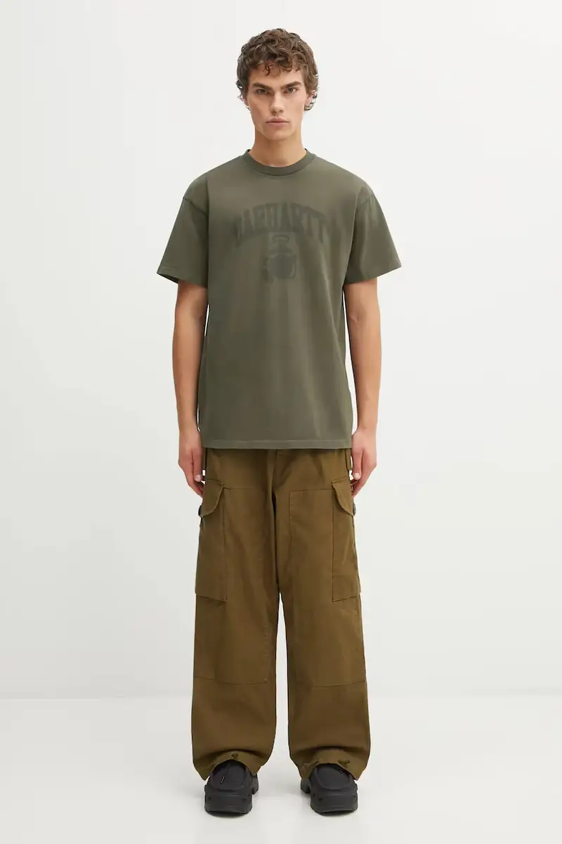 Carhartt WIP T-shirt Uomo Verde 3913791 miniatura 5