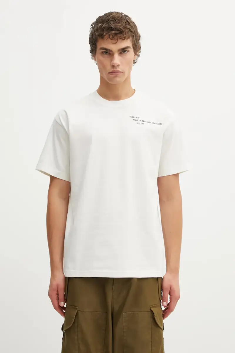 Carhartt WIP T-shirt Uomo Beige 3913701 miniatura 3
