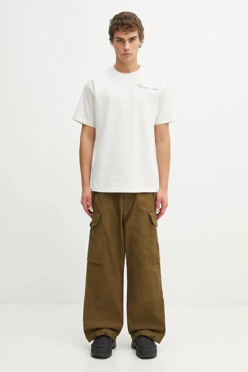 Carhartt WIP T-shirt Uomo Beige 3913701 miniatura 5