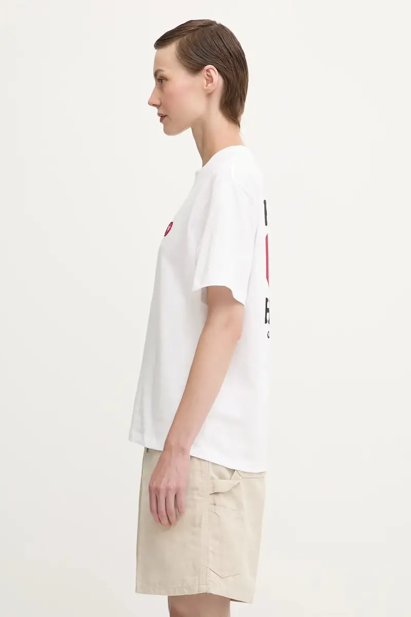 Carhartt WIP T-shirt Donna Bianco 2455434 miniatura 2